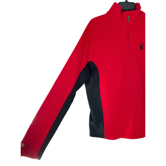 🔥SPYDER Men's Red & Black 1/4 Zip Outbound Jacket - Picture 4 of 9